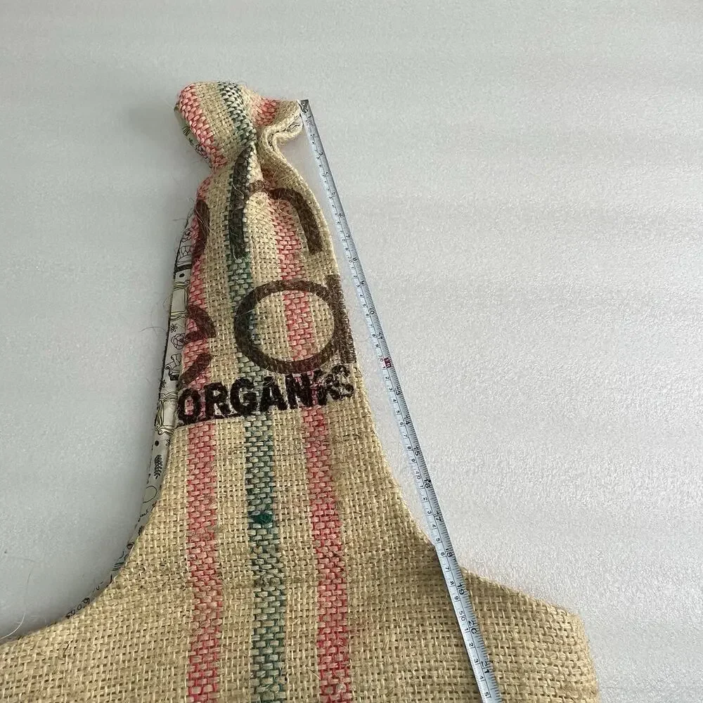 Upcycled Burlap Artisan Coffee Sack Tote Bag Jute Fabric lined‎ Heavy Coffee Art